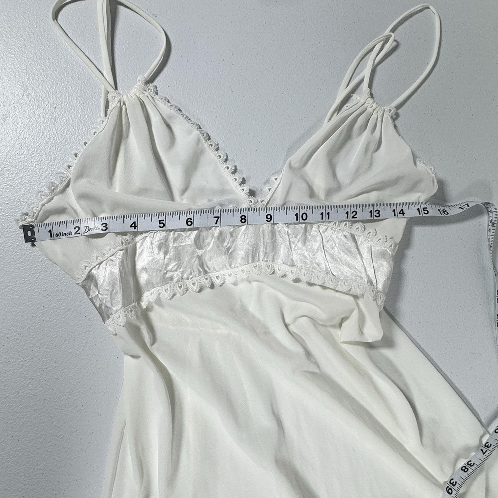 Vintage I Do Union Made Peignoir Set Ivory Robe Nightgown Bridal Lingerie M - Picture 12 of 15
